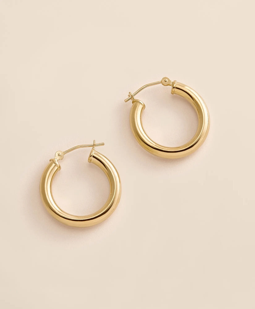 14k Gold Small Hoop Earrings
