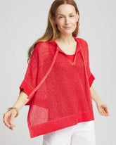 Chico's Clothing Sequin Open Knit Poncho