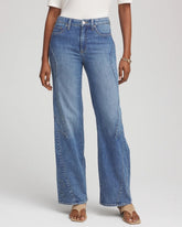 Chico's Clothing Appliqué High-Rise Wide-Leg Jeans