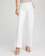 Chico's Clothing Petite Seeded Pull-On Wide-Leg Jeans