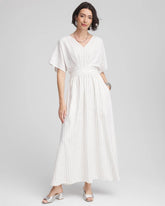 Chico's Clothing Metallic Striped Maxi Dress