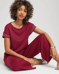 Chico's Clothing Zenergy® Embellished Short-Sleeve Top