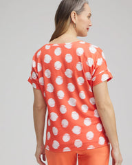Chico's Clothing Zenergy® Dots Drop Shoulder Tee