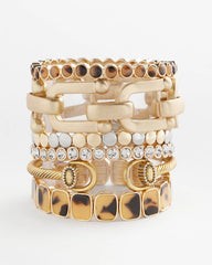 Chico's Jewelry Tortoise Square Stretch Bracelet