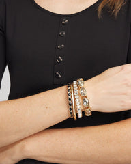 Chico's Jewelry Large Faceted Gem Stretch Bracelet