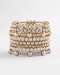 Chico's Jewelry Gold-tone Small Bead Stretch Bracelet