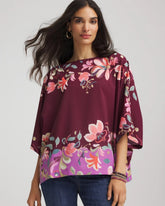 Chico's Accessories Printed Boatneck Pullover Poncho