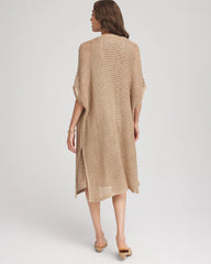 Chico's Accessories Crochet-Knit Sequins Ruana