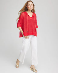 Chico's Accessories Sequin Open Knit Poncho