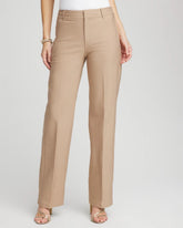 Chico's Petites Petite Cotton Straight-Leg Trousers