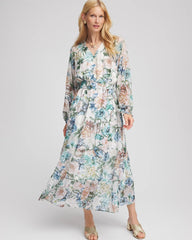 Chico's Petites Petite Georgette Tie-Front Maxi Dress