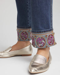 Chico's Petites Petite Embellished Pull-On Slim Ankle Jeggings
