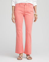 Chico's Petites Petite Girlfriend Fray Hem Kick Flare Jeans