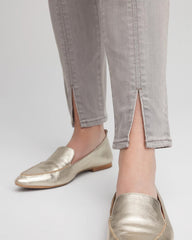 Chico's Petites Petite Silver Pull-On Slim Ankle Jeggings