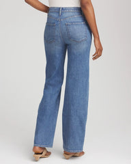 Chico's Petites Petite Appliqué High-Rise Wide-Leg Jeans