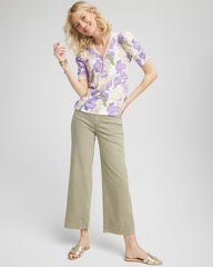 Chico's Petites Petite Pull-On Wide-Leg Cropped Jeans