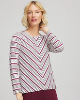 Chico's Collections Zenergy® Soft Brushed Striped Top
