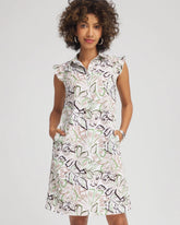 Chico's Collections Zenergy® UPF Knit Floral Polo Dress