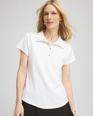Chico's Collections Zenergy® UPF Mockneck Short-Sleeve Top