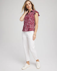Chico's Collections Zenergy® UPF Printed Polo Top