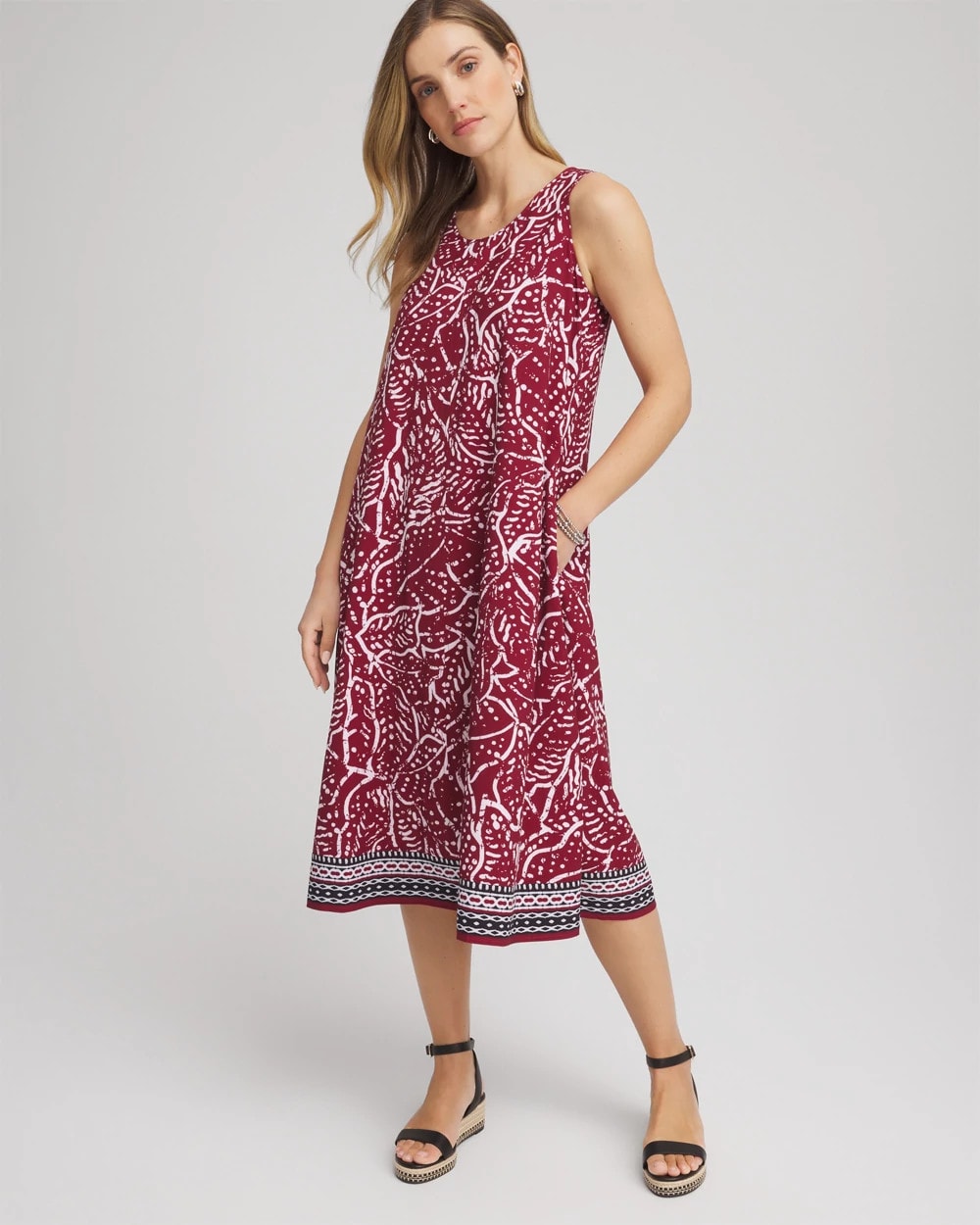 Chico's Collections Zenergy® UPF Printed Midi Sports Dress
