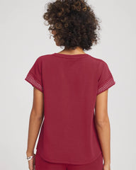 Chico's Collections Zenergy® Embellished Short-Sleeve Top
