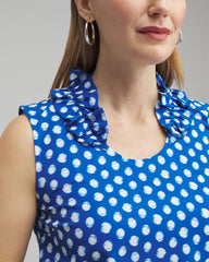 Chico's Collections ® UPF Neema Dot Ruffle Tank