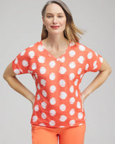 Chico's Collections Zenergy® Dots Drop Shoulder Tee