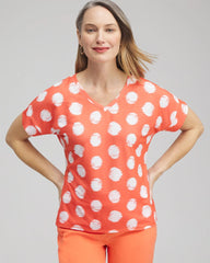 Chico's Collections Zenergy® Dots Drop Shoulder Tee