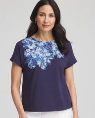 Chico's Collections Zenergy® UPF Knit Applique Dolman Top