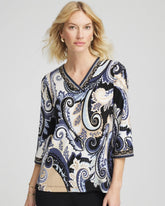 Chico's Collections Travelers™ Paisley V-Neck Tunic