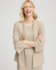 Chico's Collections Travelers™ Collection Metallic Knit Cardigan