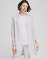 Chico's Collections Travelers™ Zebra-Motif Metallic Cardigan