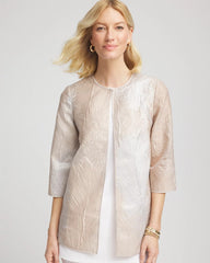 Chico's Collections Travelers™ Collection Metallic 3/4 Sleeve Jacket