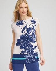 Chico's Collections Travelers™ Wildflower Cap-Sleeved Tunic