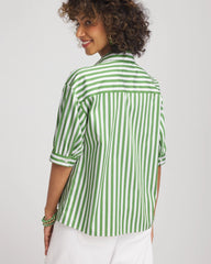 Chico's Collections No Iron™ Short Striped Shirt