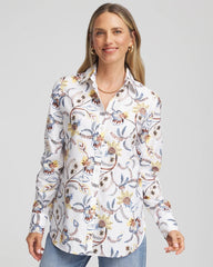Chico's Collections No Iron™ Long-Sleeved Floral Shirt