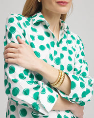 Chico's Collections No Iron™ Polka-Dot Sateen Shirt