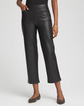 Chico's Collections Faux Leather Brigitte™ Pull-On Cropped Pants