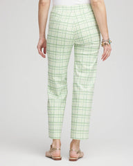 Chico's Collections Brigitte™ Wide Leg Plaid Cropped Pants
