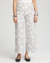 Chico's Collections Brigitte™ Floral Embroidered Wide-Leg Cropped Pants