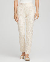Chico's Collections Juliet Golden Foiled Slim Ankle Pants