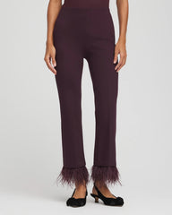 Chico's Collections Juliet Feathered Flared Cropped Pants