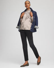 Chico's Collections Faux Suede Juliet Slim Ankle Pants