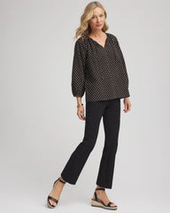 Chico's Collections Lightweight Juliet Flared Ankle Pants