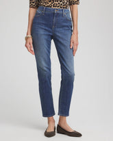 Chico's Collections Girlfriend Slim Cropped Jeans