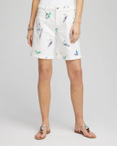 Chico's Collections Girlfriend Cuffed Swing Denim Shorts