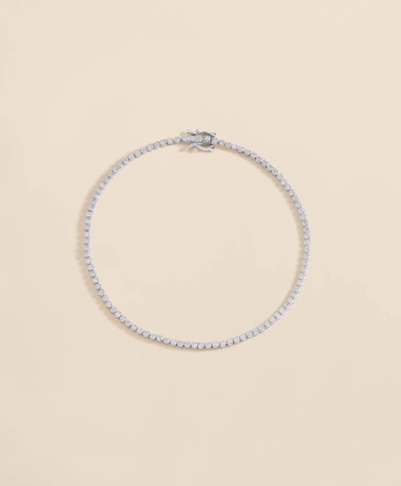 1 CT. Lab-Grown Diamond 14k Gold Link Bracelet
