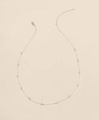1 CT. Lab-Grown Diamond 14k White Gold Station Necklace
