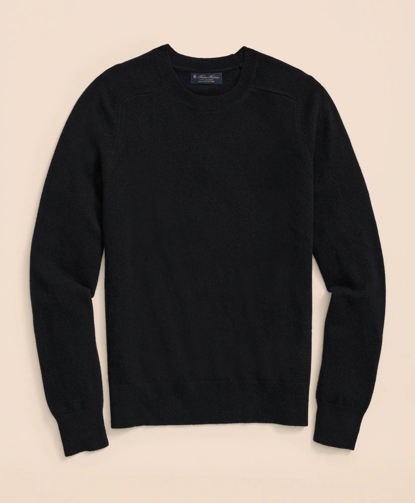 3-Ply Cashmere Crewneck Saddle Shoulder Sweater